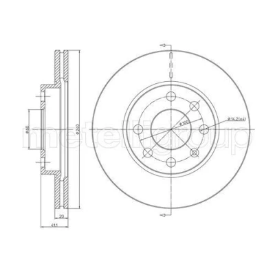 Billede af Bremseskive METELLI 23 0569C