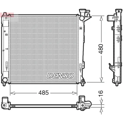 Billede af DENSO DRM41008 Radiator 485 496 16