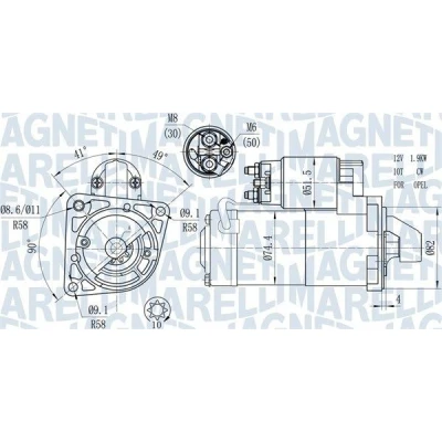 Billede af MAGNETI MARELLI 063721428010 Starter 12 1,9 10 OPEL: Astra H Caravan, Vectra C Insignia A Hatchback, SAAB: 9 3 Cabriolet