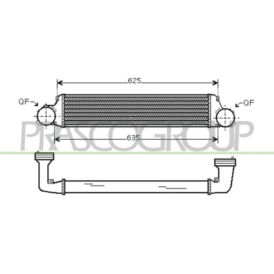 Billede af PRASCO BM020N001 Intercooler med lynkobling BMW: 3 Compact