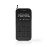 Billede af Nedis FM radio Bærbart design AM / Batteri Analog 1.5 W Sort hvid skærm Hovedtelefonudgang Sort/Aluminium