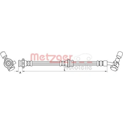 Billede af METZGER 4111581 Bremseslange højre foraksel 622 M10x1