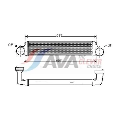 Billede af PRASCO BW4280 Intercooler med lynkobling BMW: 3 Compact
