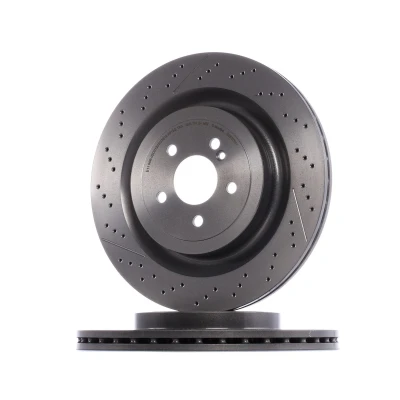 Billede af BREMBO COATED DISC LINE 09.B879.11 Bremseskiver 360 26 5 indvendigt ventileret, slidset/perforeret coatet højkarboniseret med skruer