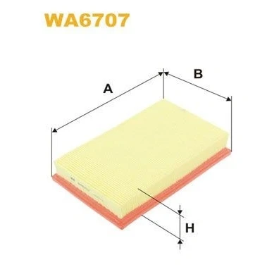 Billede af WIX FILTERS WA6707 Luftfilter 46 157 245 Filterindsats SUZUKI: Wagon R+ II Hatchback, R III OPEL: Agila A, SEAT: Córdoba Sedan