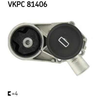 Billede af SKF VKPC 81406 Vandpumpe 4 med pakninger Støbejern til multi v remsdrift SKODA: Favorit Pick up