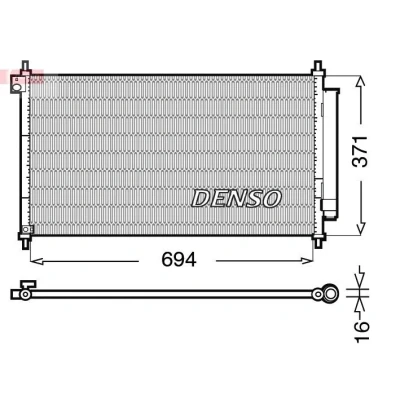 Billede af Kondensor, klimaanlæg DENSO DCN40012