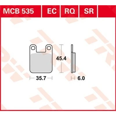 Billede af TRW Organic Low Budget MCB535EC Bremseklodser