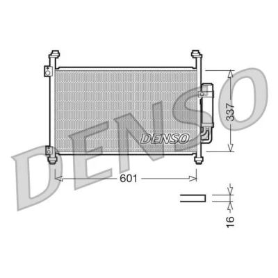 Billede af DENSO DCN40007 Kondensator med tørrer 601x337x16 R 134a 601 HONDA: CIVIC 8 Hatchback