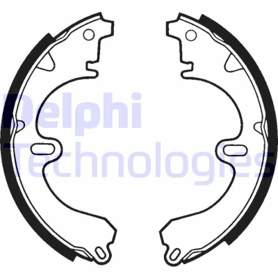 Billede af DELPHI LS1356 Bremsebakker 200 37 TOYOTA: Corolla VII Compact, VIII Liftback