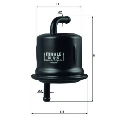 Billede af MAHLE ORIGINAL KL 515 Brændstoffilter Ledningsfilter 8 8,0 SUZUKI: Wagon R+ II Hatchback, Liana Hatchback