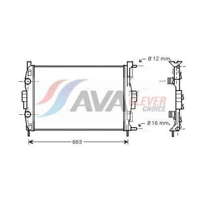 Billede af PRASCO RT2307 Radiator Aluminium 590 452 34 Mekanisk fuget køleripper RENAULT: MEGANE 2 Kombi, Coupe Cabriolet, Stufenheck