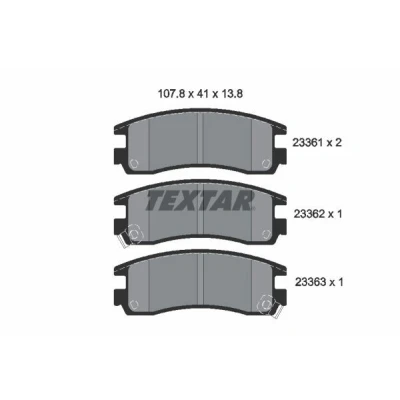 Billede af TEXTAR 2336101 Bremseklodser med akustisk advarsel for slid CHEVROLET: Alero Sedan, Trans Sport