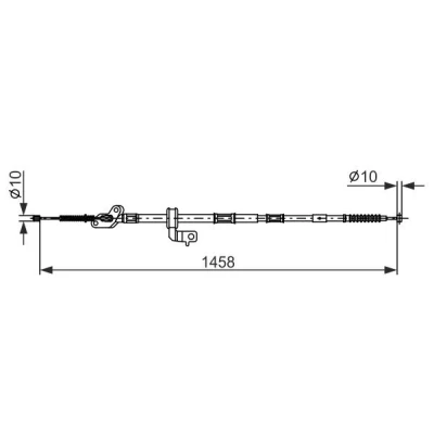 Billede af BOSCH 1 987 482 904 Håndbremsekabel 1458, 1176 TOYOTA: RAV4 II SUV