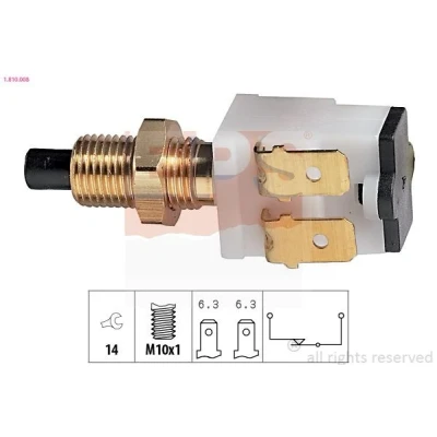 Billede af EPS 1.810.008 Bremselyskontakt mekanisk M10x1 Made in Italy OE Equivalent