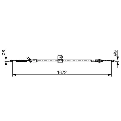 Billede af Håndbremsekabel BOSCH 1 987 482 630
