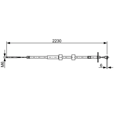 Billede af BOSCH 1 987 482 500 Håndbremsekabel 2230