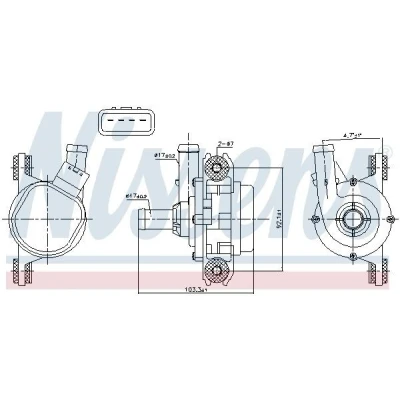 Billede af NISSENS 831385 Vandpumpe plastik elektrisk TOYOTA: Auris Stationcar