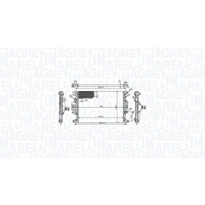 Billede af MAGNETI MARELLI 350213215900 Radiator til køretøjer med manuelt gear 672 470 23 Mekanisk fuget køleripper FORD: Mondeo 5 Kombi,