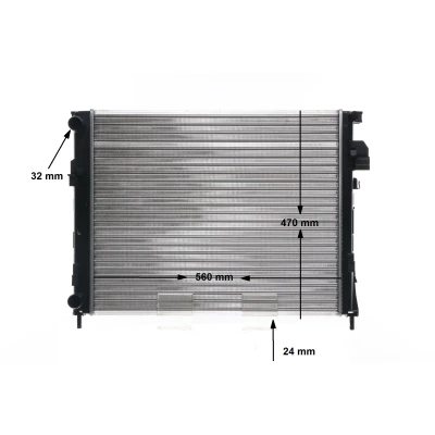 Billede af MAHLE ORIGINAL CR 1504 000S Radiator til køretøjer uden klimaanlæg 561 470 23 med skrue Mekanisk fuget køleripper RENAULT: TRAFIC 2 Bus