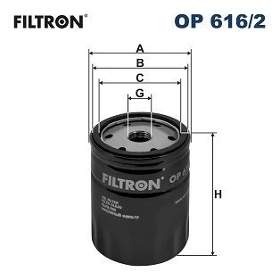 Billede af FILTRON OP 616/2 Oliefilter 3/4 16 UNF Påskruet filter SKODA: Fabia 1 Combi, I Hatchback, Octavia VOLKSWAGEN: Lupo / 3L
