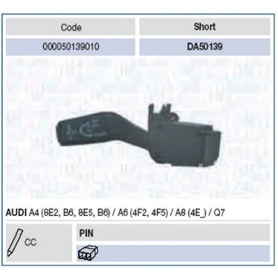 Billede af MAGNETI MARELLI 000050139010 Ratstammekontakt AUDI: A4 B6 Avant