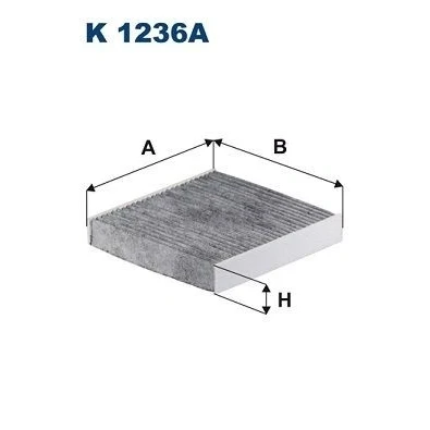 Billede af FILTRON K 1236A Kabinefilter Aktivkulfilter 185 180 30 SUZUKI: SX4 I Hatchback, SWIFT 3, 4, SUBARU: BRZ Coupe, TOYOTA: GT86 Coupe