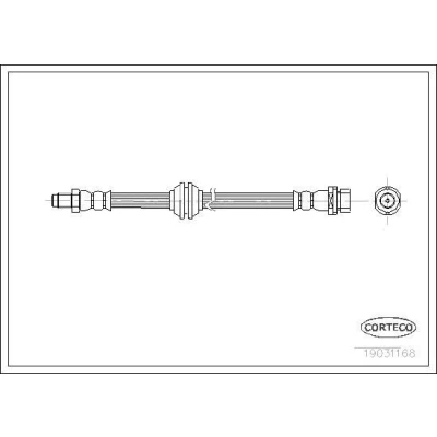 Billede af CORTECO 19031168 Bremseslange bagaksel 410 FORD: Focus Mk1 Hatchback, Sedan