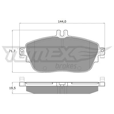 Billede af TOMEX brakes TX 18 06 Bremseklodser foraksel Forberedt til slidindikator MERCEDES BENZ: A klasse, CLA Coupe, B klasse