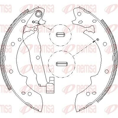 Billede af REMSA 4027.01 Bremsebakker bagaksel 228,6 41,5 med arm SUZUKI: Vitara I SUV Cabriolet, VOLVO: 340 360 Hatchback, PEUGEOT: 304 Cabriolet