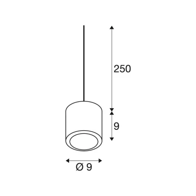 Billede af SLV LED hængelampe Oculus, messingfarvet Ø 9 cm, dæmpbar til varmt lys
