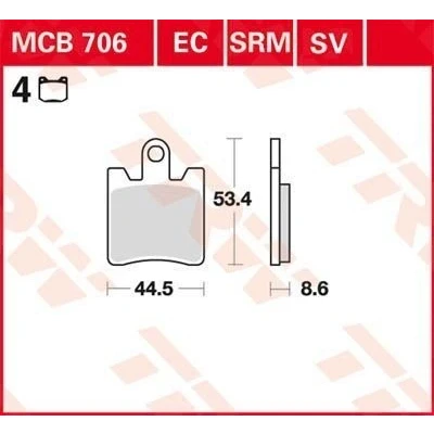Billede af TRW Sinter Street MCB706SV Bremseklodser