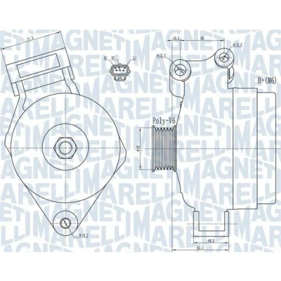 Billede af MAGNETI MARELLI 063731925010 Generator 14V 105A FORD: Focus 2