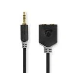 Billede af Stereo Audio kabel 3.5 mm Hanstik 2 x Hunstik Guldplateret 0.20 m Runde Anthracite Window Box