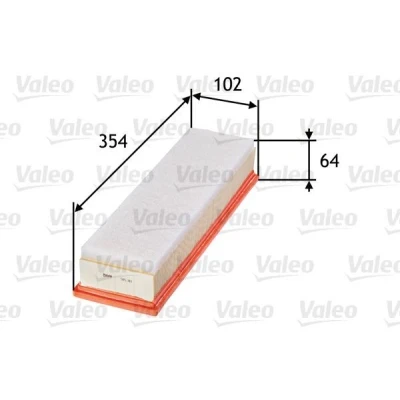 Billede af VALEO 585311 Luftfilter 65 102 354 Filterindsats med forfilter PEUGEOT: 206 Hatchback, 307 206+ CITROËN: C4 I Hatchback