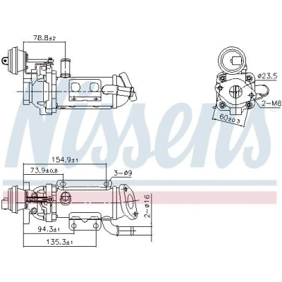 Billede af NISSENS 989289 EGR køler med undertryk bypass