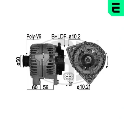 Billede af ERA 209044A Generator 14V 120A OPEL: Astra G CC, Cabriolet