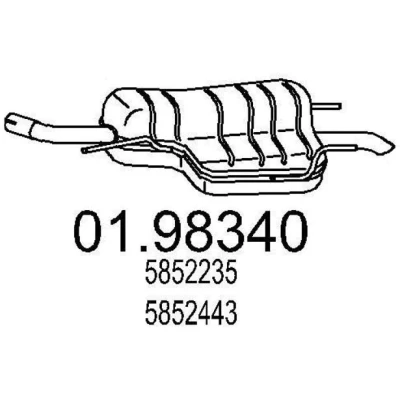Billede af MTS 01.98340 Lydpotte 890 OPEL: Zafira A