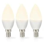 Billede af LED Pære E14 Stearinlys 4.9 W 470 lm 2700 K Varm Hvid Frosted 3 stk.
