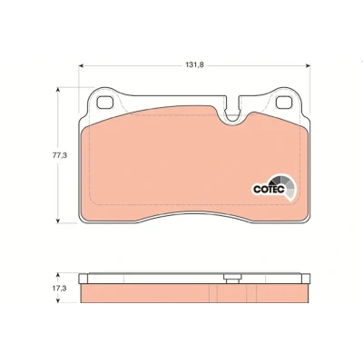 Billede af TRW COTEC GDB1743 Bremseklodser Forberedt til slidindikator LAND ROVER: Range Rover Sport, 3