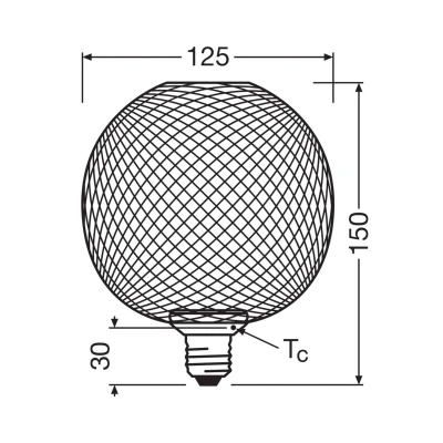 Billede af OSRAM Decor LED Flat Globe E27 3,5W gold 2,700K Metal