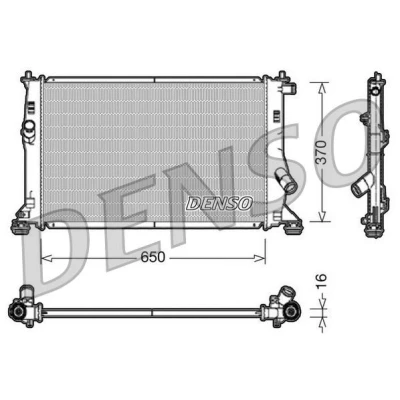 Billede af DENSO DRM10076 Radiator Aluminium 650 370 16 MAZDA: 5, 3 Hatchback, Sedan