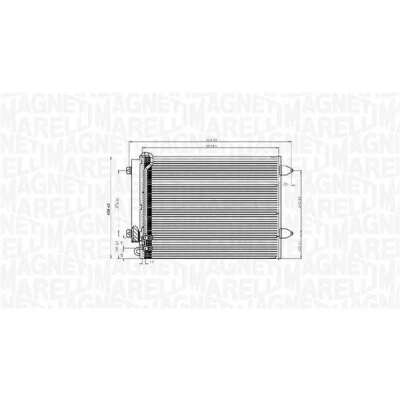 Billede af MAGNETI MARELLI 350203919000 Kondensator med tørrer 590x438x16 438 590 16 VOLKSWAGEN: Passat B7 Variant, B6 CC