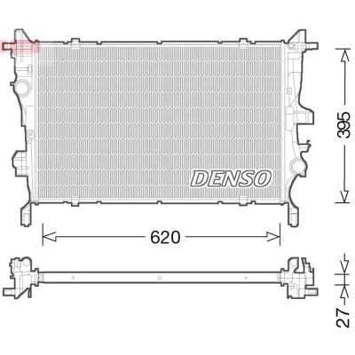 Billede af DENSO DRM09045 Radiator 620 395 27