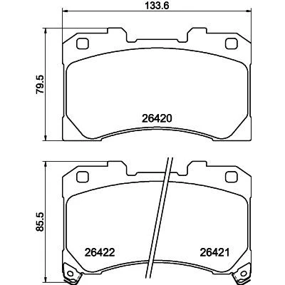 Billede af HELLA 8DB 355 041 061 Bremseklodser med akustisk advarsel for slid