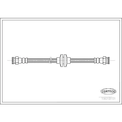 Billede af CORTECO 19018151 Bremseslange bagaksel 275