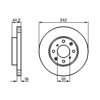 Billede af BOSCH 0 986 478 503 Bremseskiver 241,8 19 4 100 ventileret, indvendigt ventileret olieret HONDA: CRX 2