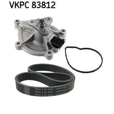 Billede af SKF VKMC 33843 Vandpumpe + kileremssæt med pakninger