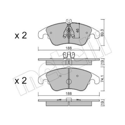 Billede af Bremseklodser METELLI 22 0775 2