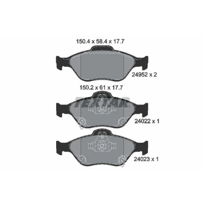 Billede af TEXTAR 2495201 Bremseklodser med akustisk advarsel for slid TOYOTA: Yaris III Hatchback, Van